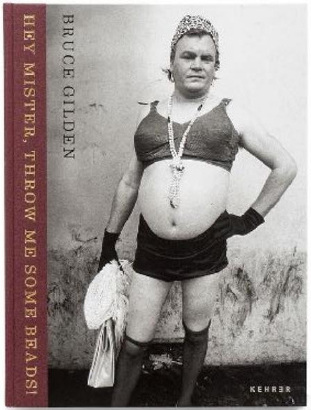 Daisy Mae on the cover of a photography book, 'Hey Mister, Throw Me Something' by Bruce Gilden.